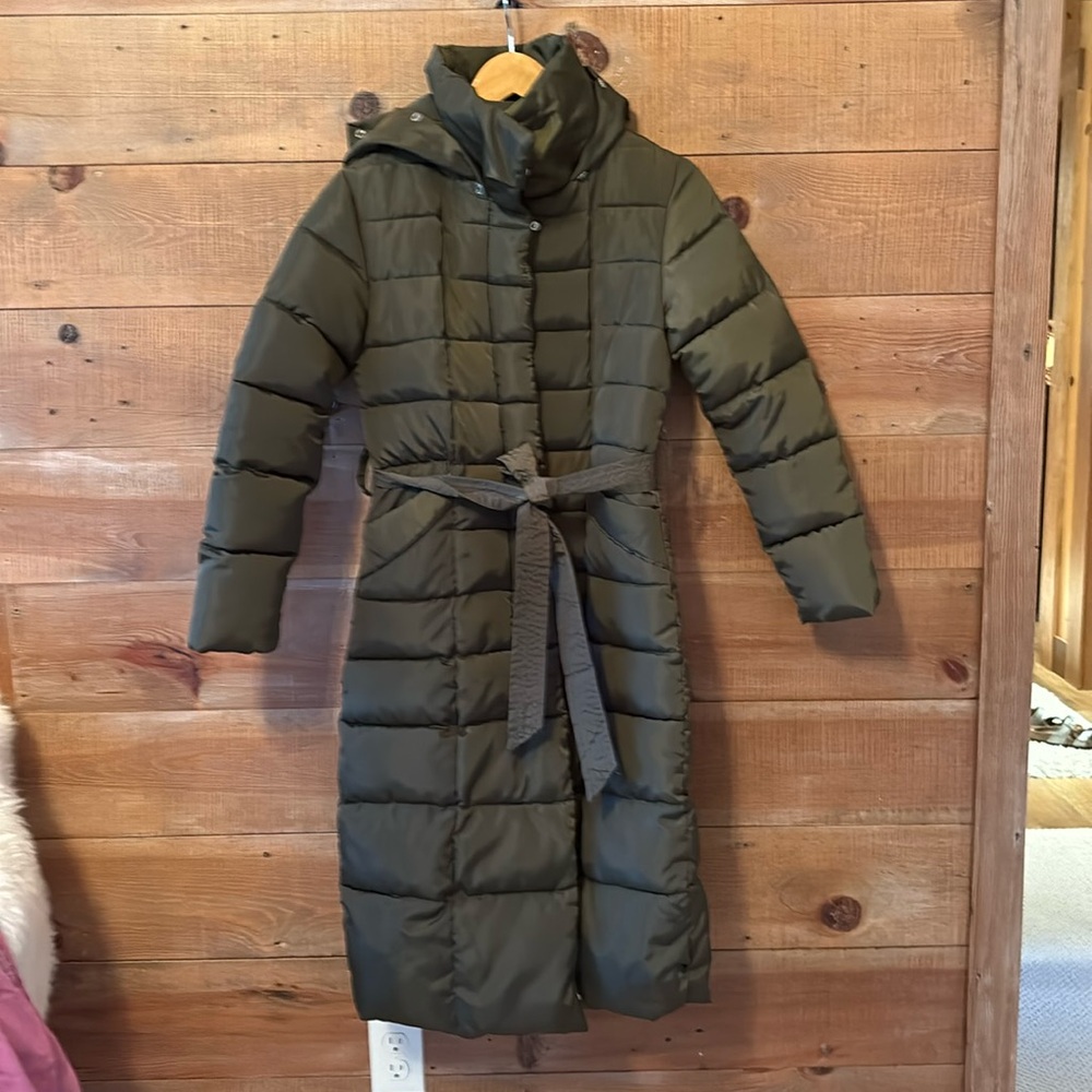 Quilted long jacket